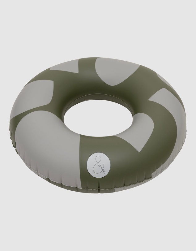 &Sunday - Playful Oversized Inflatable Pool Tube Float- Olive