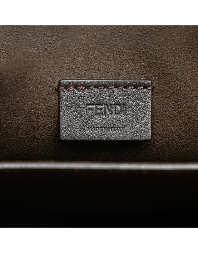Fendi - Pre-Loved Leather Crystal Fab Crossbody