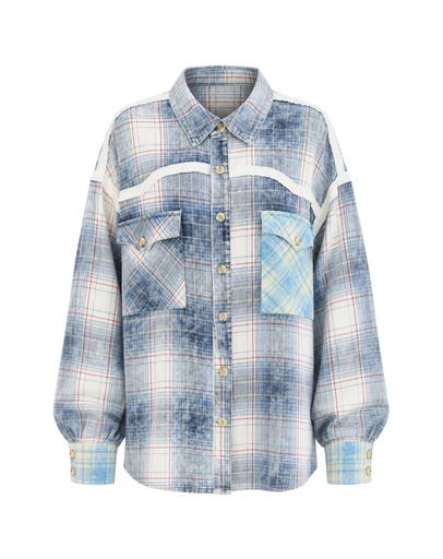 THE TALES - Patchwork Western Flannel Shirt