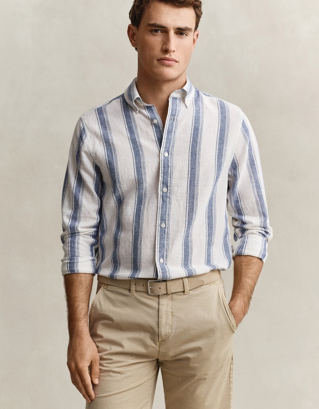 Gant - Cotton Linen Stripe Shirt