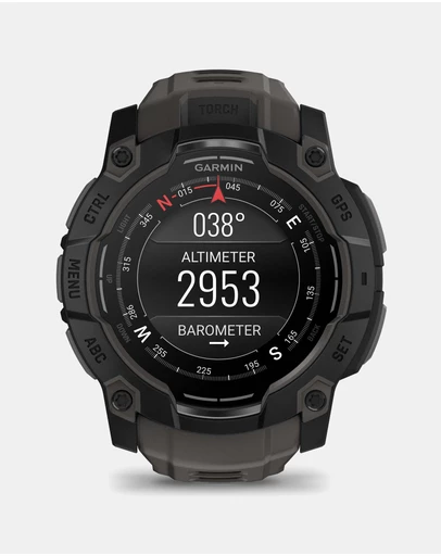 Garmin - Instinct 3 50mm AMOLED Black Bezel with Charcoal Band