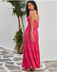 Sosandar - Lace Detail Tiered Hem Maxi Skirt