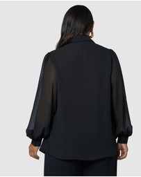 Pink Dusk by Curve Project - Lie about Us Blouse