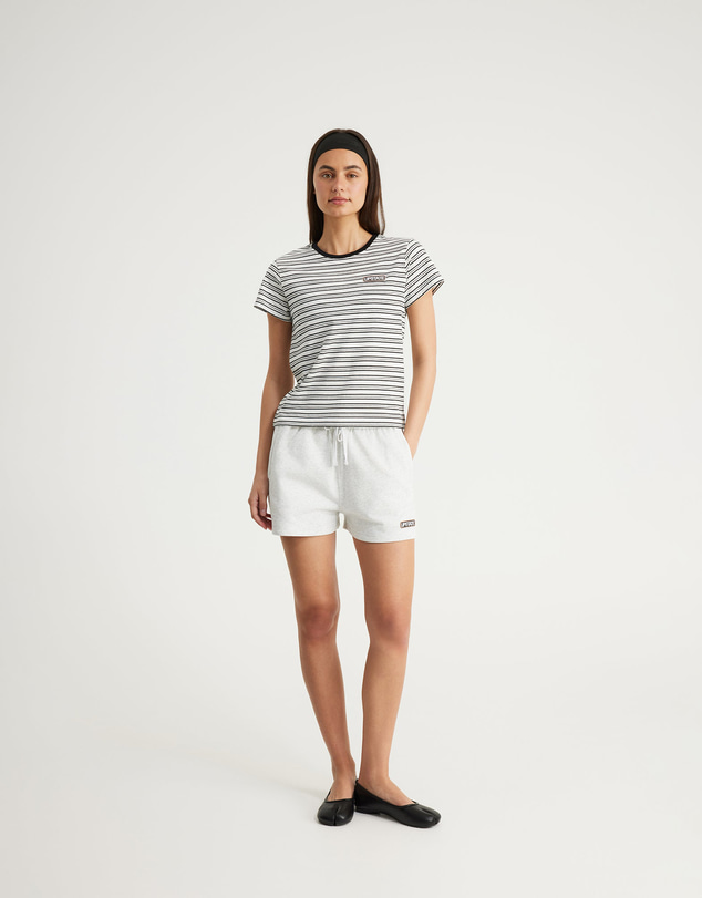 Upstate - Urban Box Stripe Tee - Vintage White