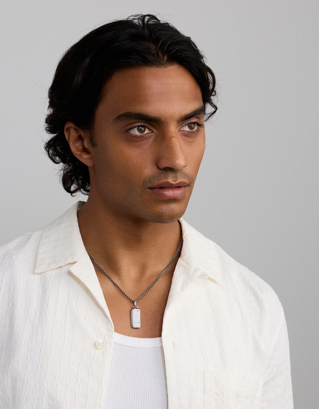 Michael Hill - Howlite Oblong Pendant in Sterling Silver