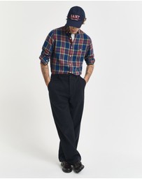 Gant - Regular Fit Checked Indigo Twill Shirt