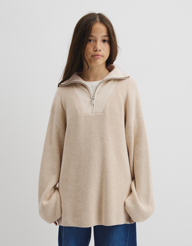 Country Road - Teen Half Zip Rib Knit