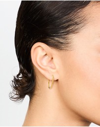 Lovisa - Gold Plated Surgical Steel Polished Hoop Earrings