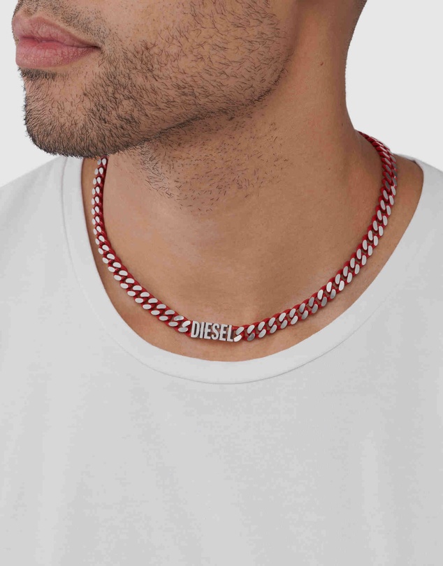 Diesel - Steel Red Necklace