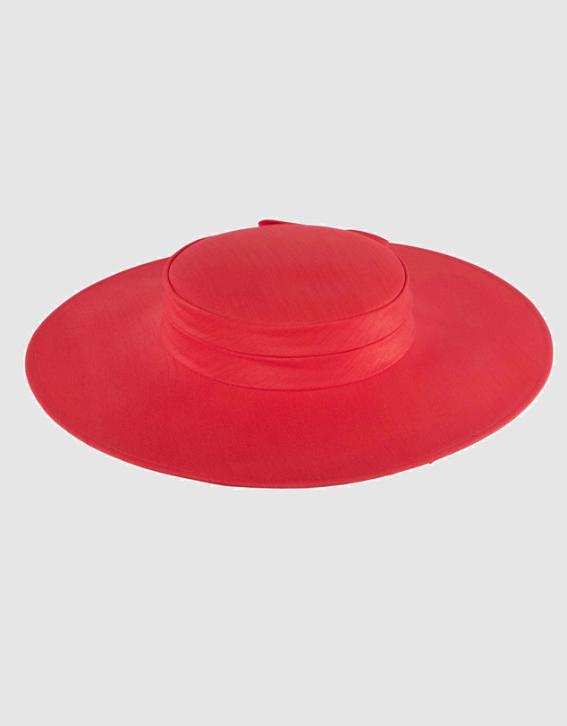 Max Alexander - Bright Red Wide Brim Boater Hat