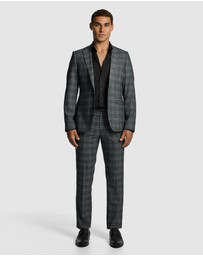 yd. - Cassius Slim Fit Check Suit Jacket