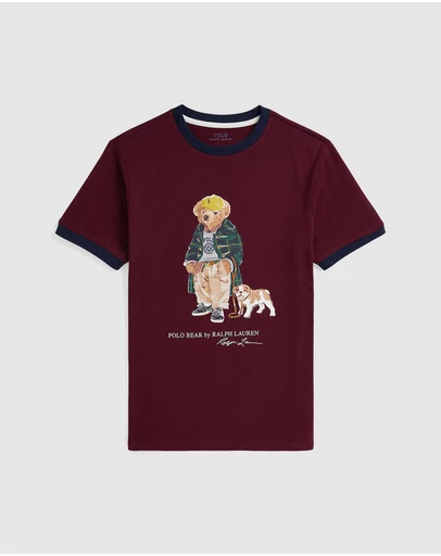 Polo Ralph Lauren - Polo Bear Cotton Ringer Tee - Teens