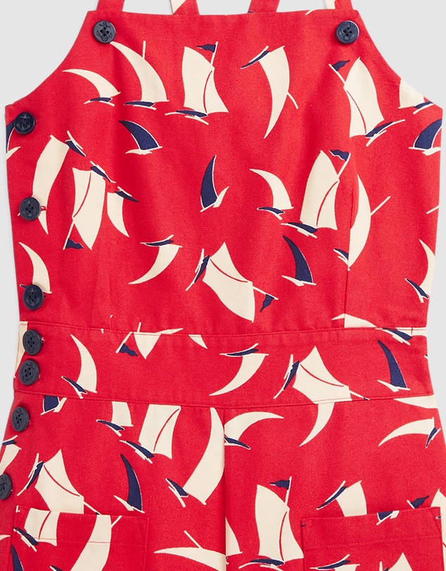 Polo Ralph Lauren - Sailboat-Print Cotton Canvas Rompers - ICONIC EXCLUSIVE - Kids-Teens