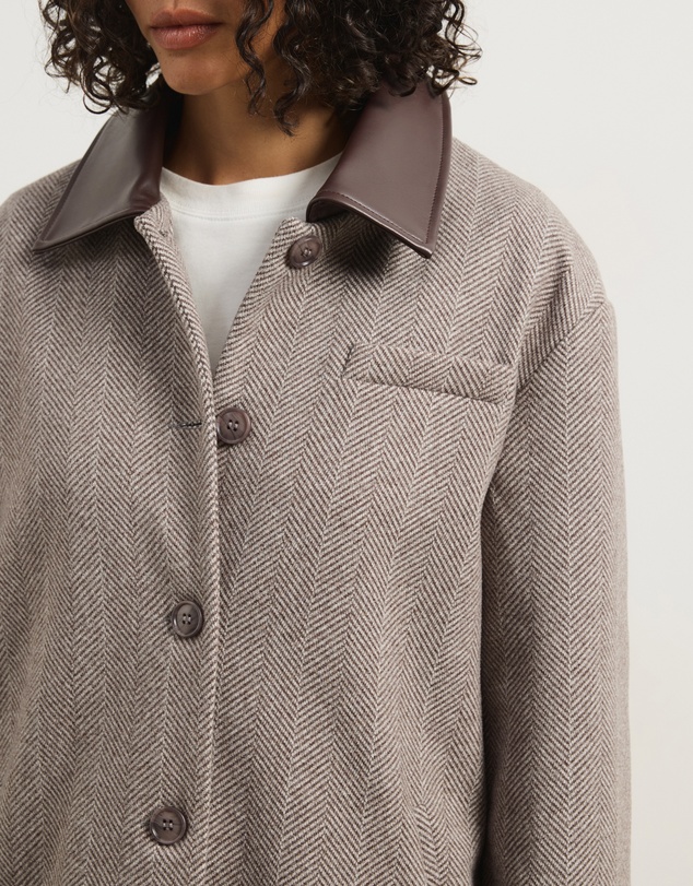Atmos&Here - Sofia Herringbone Boxy Jacket