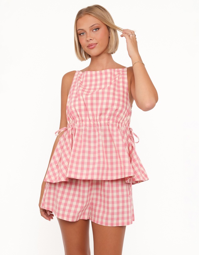 Petal & Pup - Rory Top - Pink Gingham