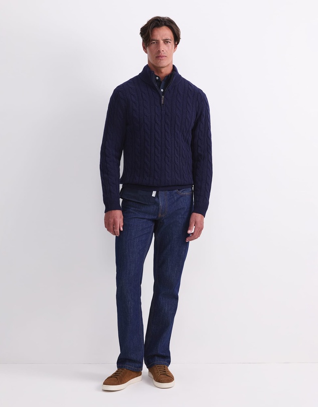 Sportscraft - Cable Knit Quarter Zip
