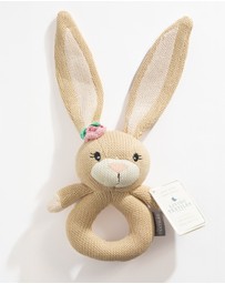 Living Textiles - Knitted Ring Rattle - Amelia the Bunny