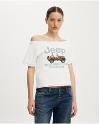 Cotton On - Lcn Off Shoulder Graphic Tee