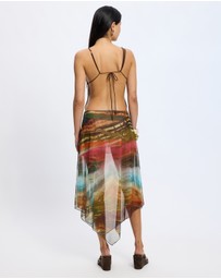 Jaded London - Mesh Wooden Trim Dress