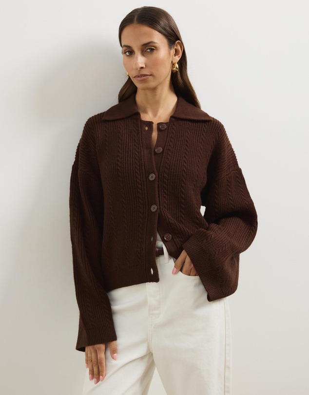 Atmos&Here - Nia Textured Knit Cardigan