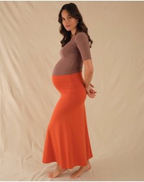 Bamboo Body - Lana Long Maternity Skirt