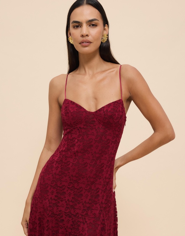 Revibe - Repaired CHANCERY Zara Lace Maxi Dress - AU 6