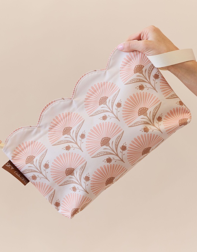 Sky Gazer - Scalloped Edge Wet Bag- Rosebud Cream