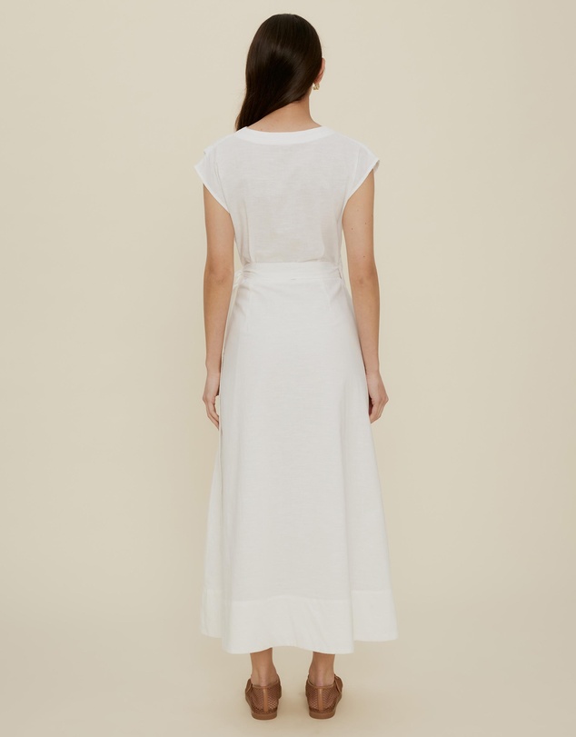 The Fated - Tuck Bodice Sleeveless Midi Dress