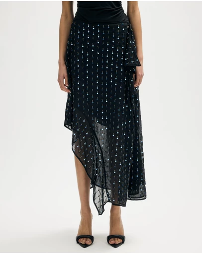 Minima Esenciales - Sevina Beaded Midi Skirt