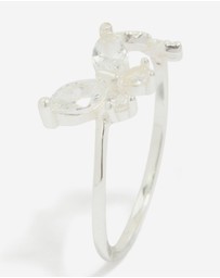 Lovisa - Sterling Silver Cubic Zirconia Adjustable Butterfly Ring