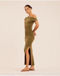 AERE - Lyra Draped Knit Dress