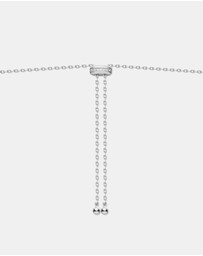 Ania Haie - Ania Haie Silver Bezel Cubic Zirconia Station Necklace