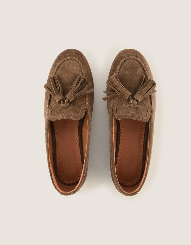 Shelly Shen - Latice Loafers Olive Suede