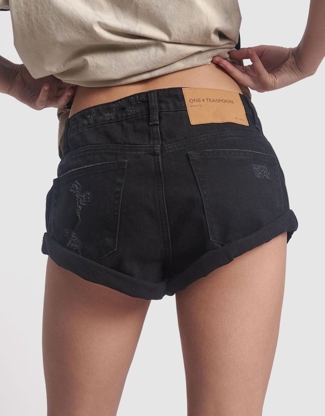 ONE TEASPOON - Bandits Low Waist Denim Shorts