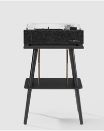 Victrola - Victrola Eastwood II Turntable - Black + Turntable Stand Bundle - Black