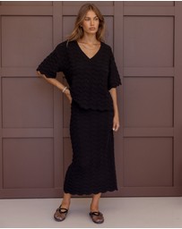 ALEXANDRA - Ratan Skirt Black