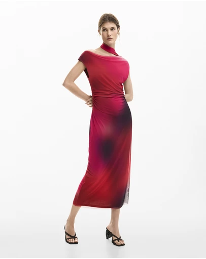 Desigual - Asymmetric Draped Dress