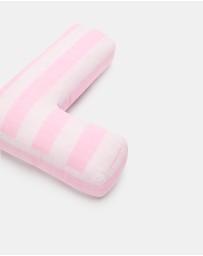 Seed Heritage - Pink Stripe Initial Cushion