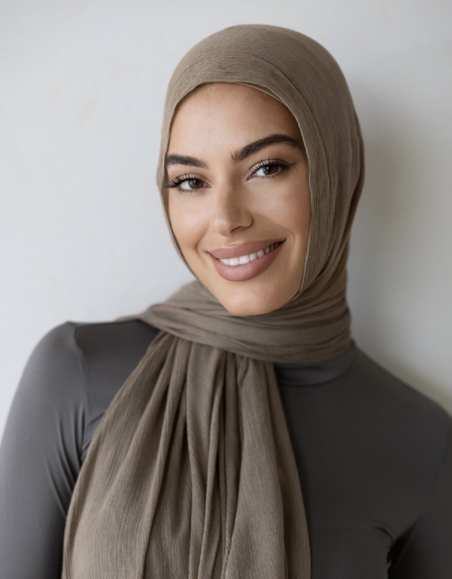 Mod Squad - Luxe Rayon Hijab Frayed Edge - MINK 16