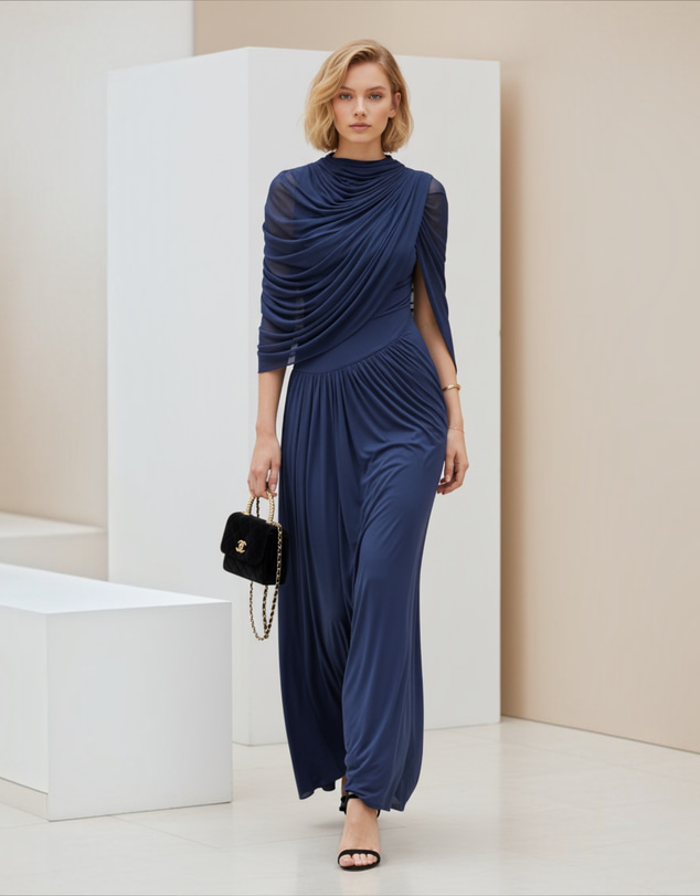 Mossée - Ella Drape Front Maxi Dress