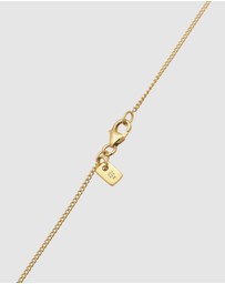Kuzzoi - ICONIC EXCLUSIVE - Necklace Male Geometric Red Enamel 925 Sterling Silver Gold Plated