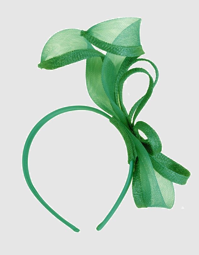 Max Alexander - Small Green Sinamay Loops Fascinator