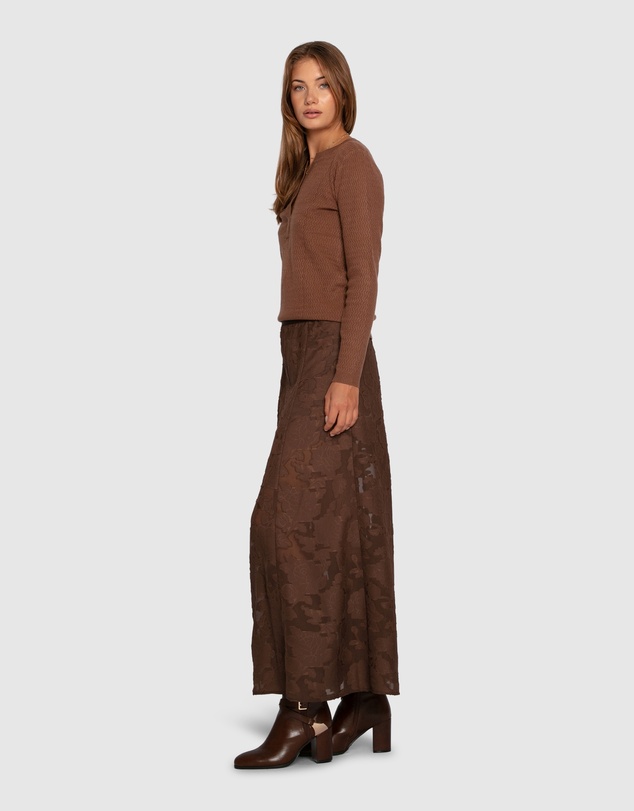 Belle & Bloom - Frankie Textured Kniteed Polo Long Sleeve Top