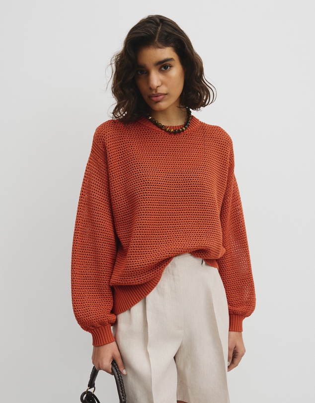 Country Road - Longsleeve Relaxed Crochet Knit