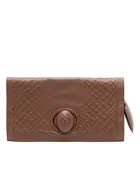 Pre-Loved by Azura Reborn - Pre-Loved Nappa Embossed Intrecciato Turnlock Clutch
