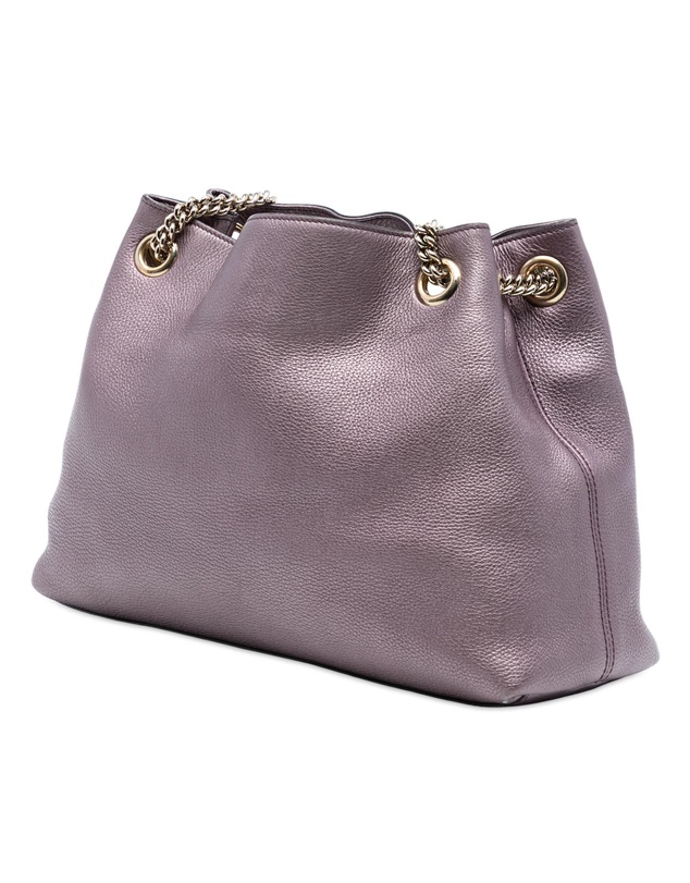 Pre-Loved by Azura Reborn - Pre-Loved Medium Metallic Leather Soho Chain Tote