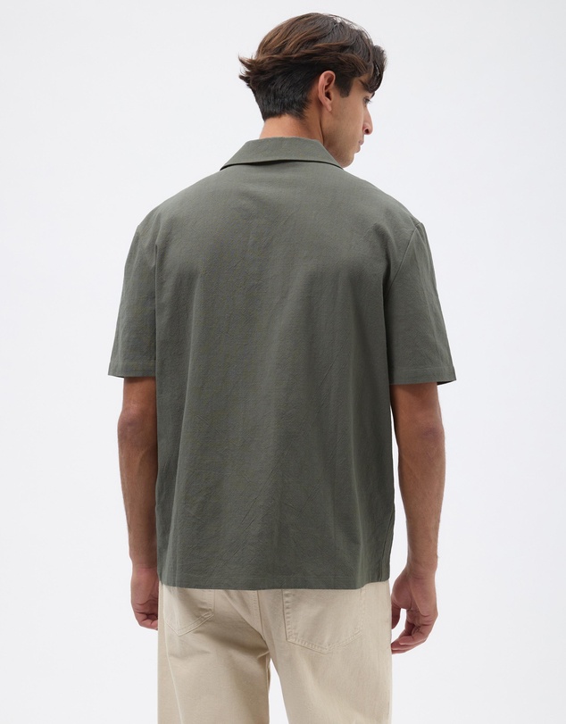 AERE - Camp Collar Cotton Textured Shirt