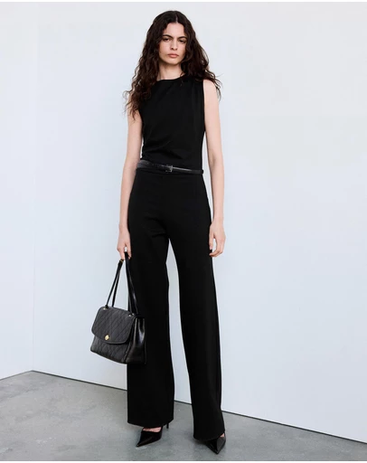 M.N.G - Belted Jumpsuit with Ruched Details