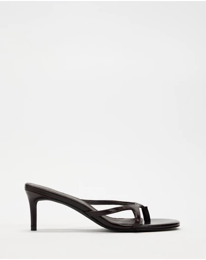 AERE - Dahlia Leather Kitten Heels - Women's