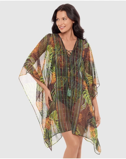 Miraclesuit Swimwear  - Sunset Islet Sheer Chiffon Caftan Beach Cover Up